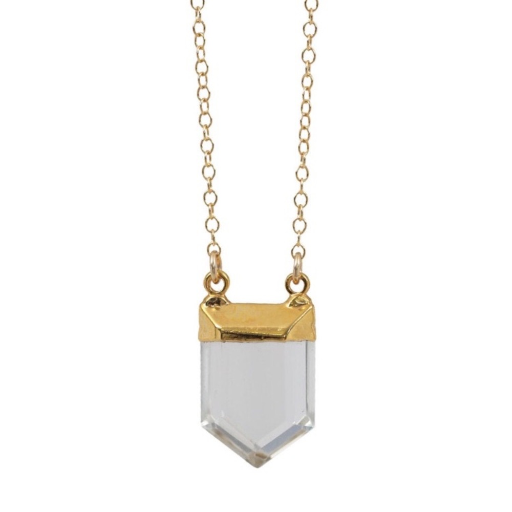 Crystal Necklace 14k gold filled 18" chain